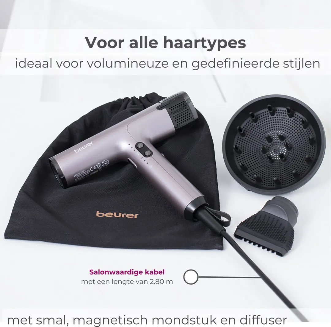Beurer HC 100 Excellence Haardroger - 1700W - Paars