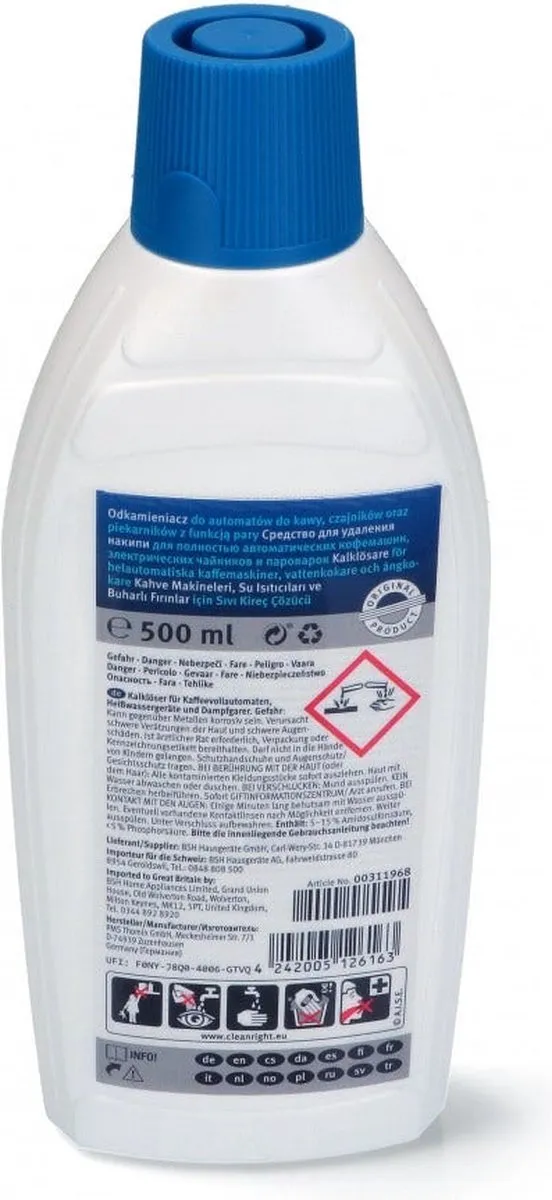 Bosch Ontkalker 500ml - o.a. Espressomachine/Filterkoffie