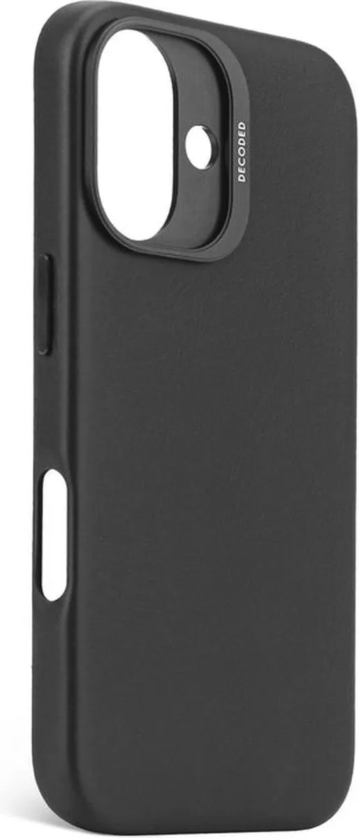 Decoded D25IPO16BC1BK Hoesje iPhone 16 - Premium Ecco Leer - Zwart