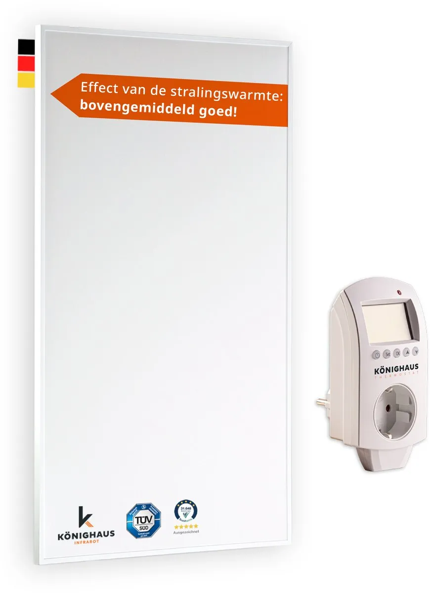 Könighaus P-Serie_Thermostat Infrarood Verwarmingspaneel 1000W
