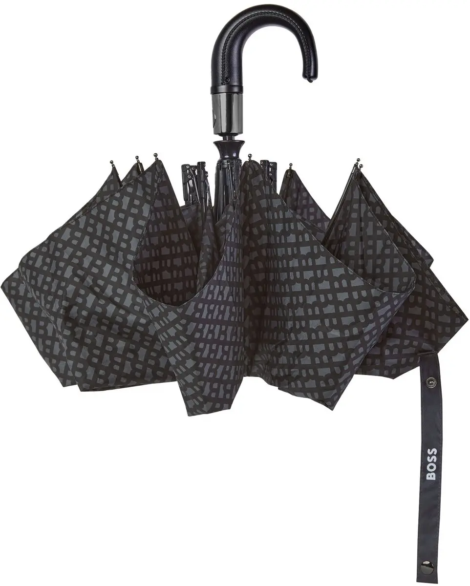BOSS Monogram Paraplu 103cm - Donkergrijs - afbeelding 5 van 6
