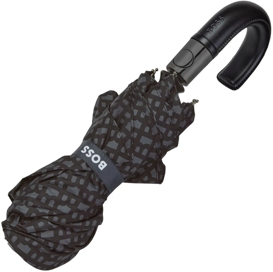 BOSS Monogram Paraplu 103cm - Donkergrijs - afbeelding 6 van 6