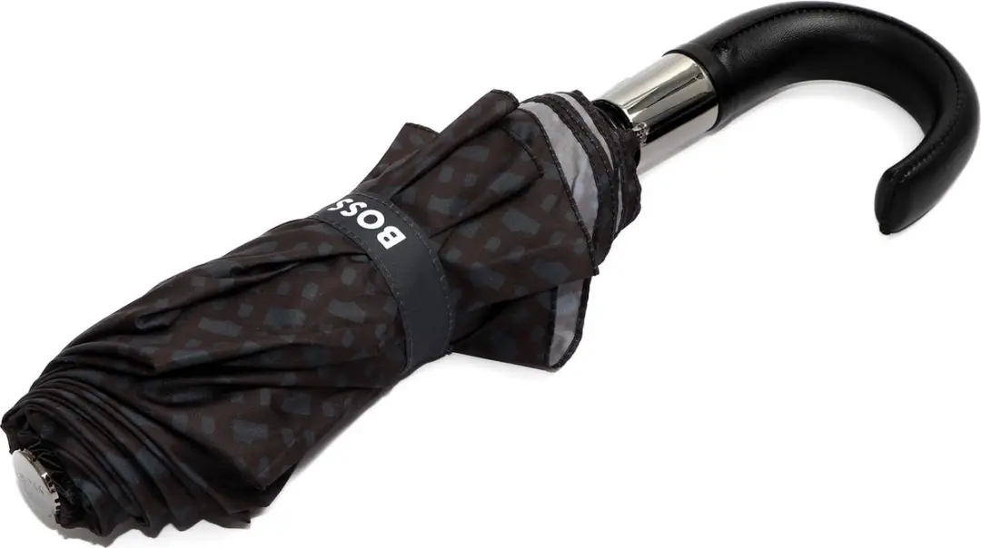 BOSS Monogram Paraplu 103cm - Donkergrijs - afbeelding 2 van 6