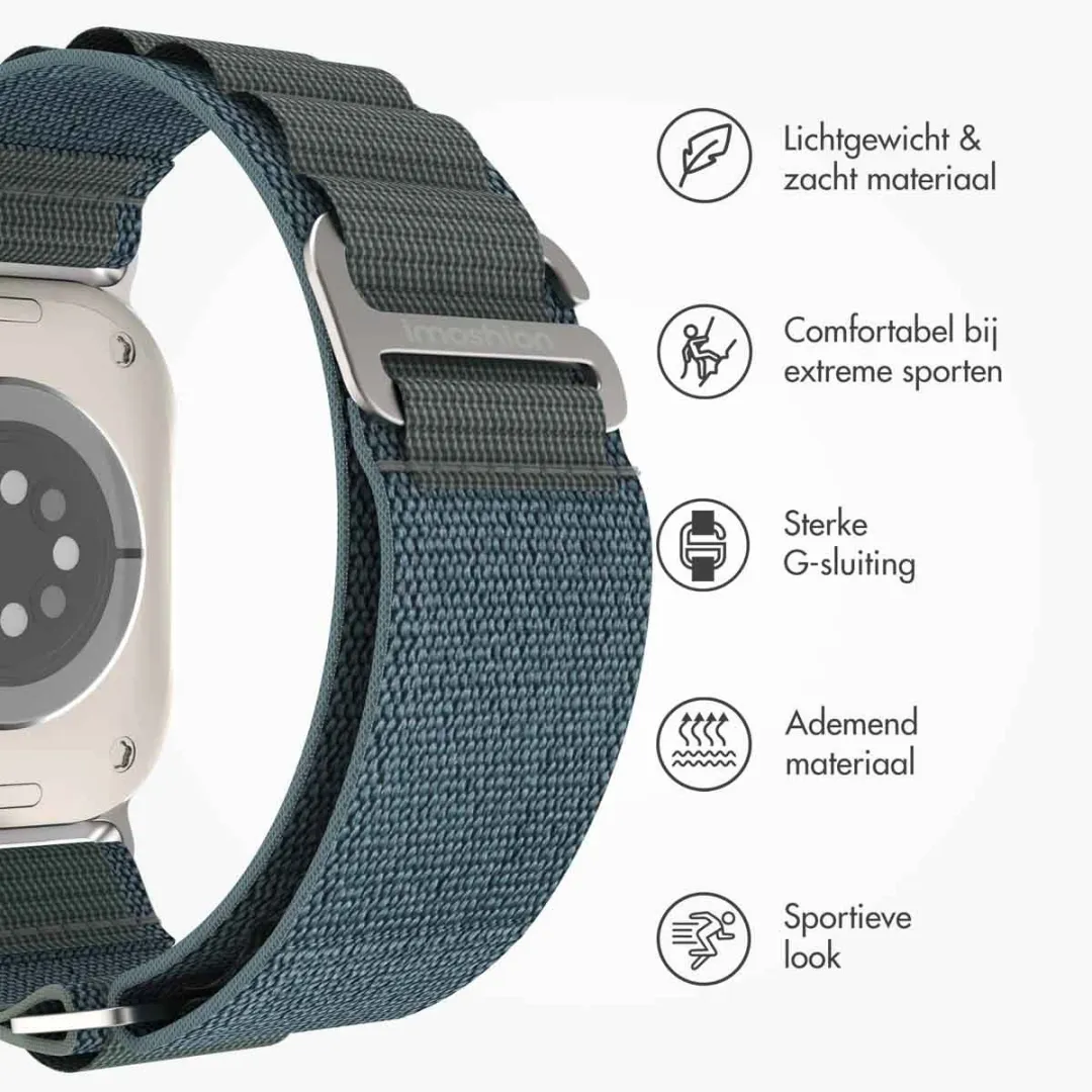 Imoshion Nylon Bandje Apple Watch 42mm Blauw