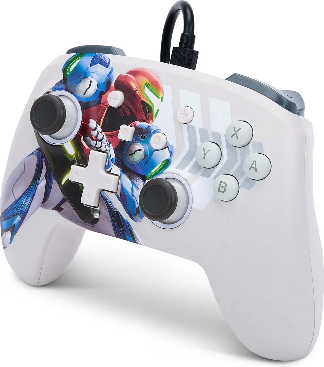 POWERA Geavanceerde Bedrade Controller 1527183-01 - Metroid Dread Wit