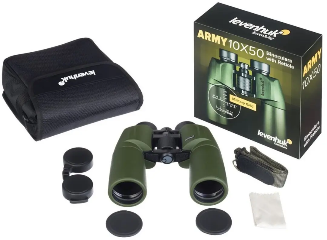 Levenhuk Army 10x50 Verrekijker - Groen - afbeelding 3 van 6