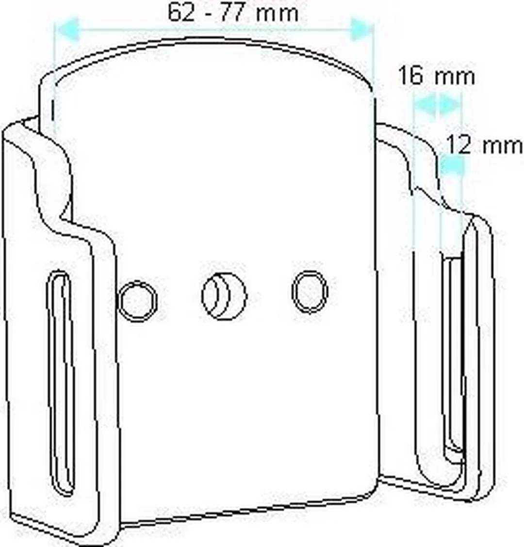 Brodit 511309 Universele Telefoonhouder - 62-77mm - Zwart