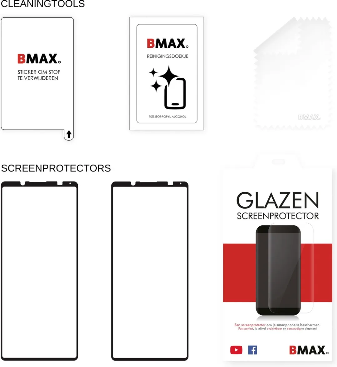 BMAX Sony Xperia 5 IV Screenprotector - 2 Stuks - Zwart