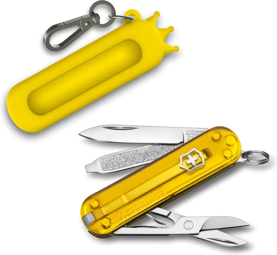 Victorinox Classic SD Zakmes met Sunny Side Siliconen Hoes Tuscan Sun