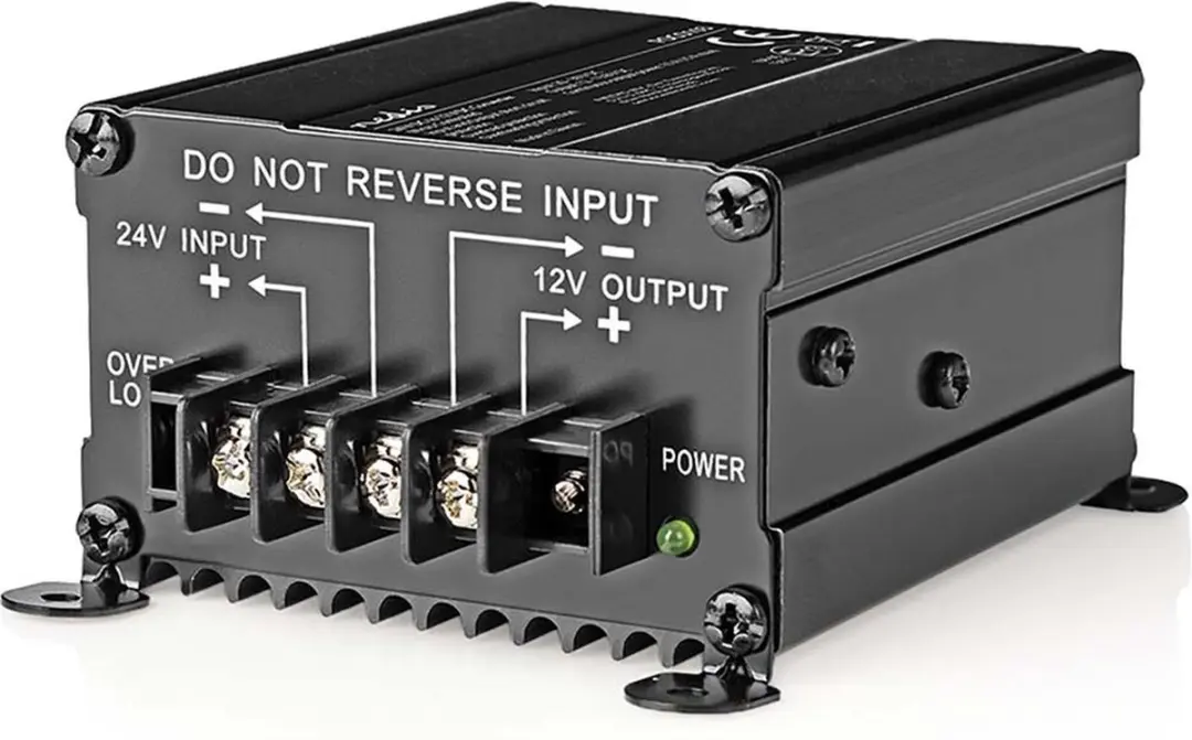 Nedis Spanningsomvormer 120W 24V naar 12V - Zwart - afbeelding 2 van 5