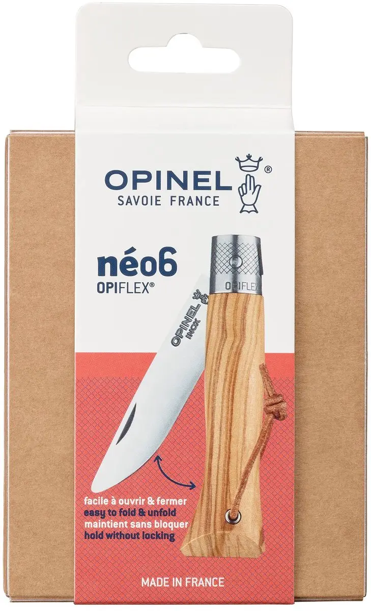 Opinel Néo6 Zakmes - Olijfhout - RVS - afbeelding 5 van 6