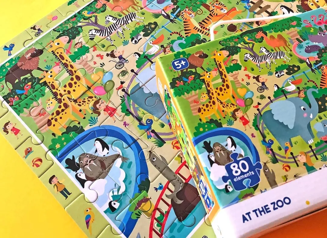 Dodo Toys Puzzel Dieren - 80 stukjes voor kinderen vanaf 4 jaar - 31x45 cm