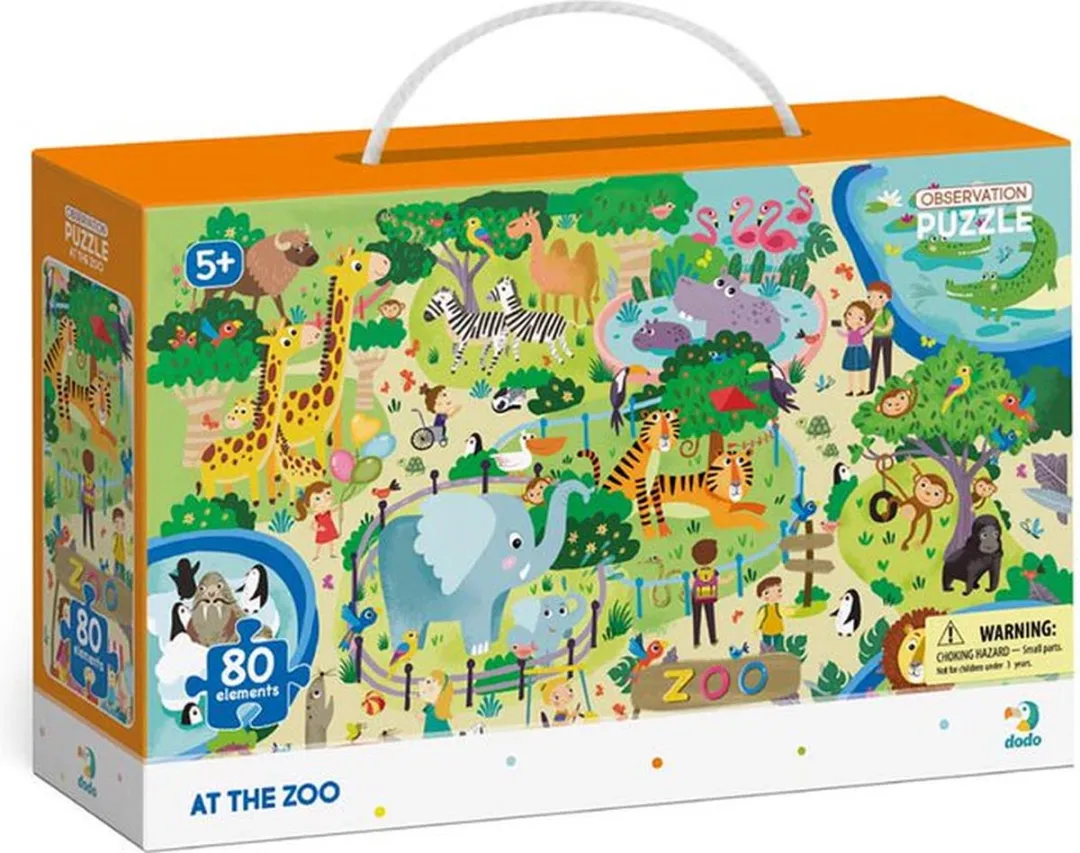 Dodo Toys Puzzel Dieren - 80 stukjes voor kinderen vanaf 4 jaar - 31x45 cm