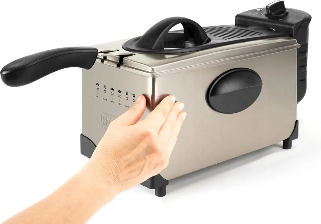 BLACK+DECKER BXDF2100E Elektrische Friteuse 2100W 3L - Roestvrij staal