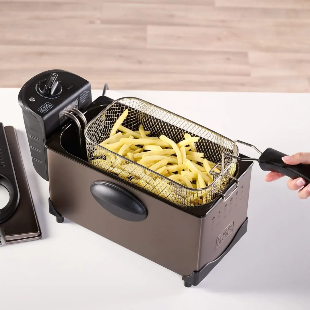 BLACK+DECKER BXDF2100E Elektrische Friteuse 2100W 3L - Roestvrij staal