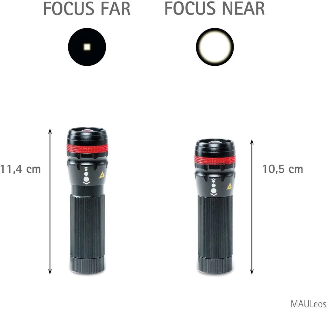 MAUL MAULeos LED Zaklamp 10,5 cm - Zwart - afbeelding 3 van 6