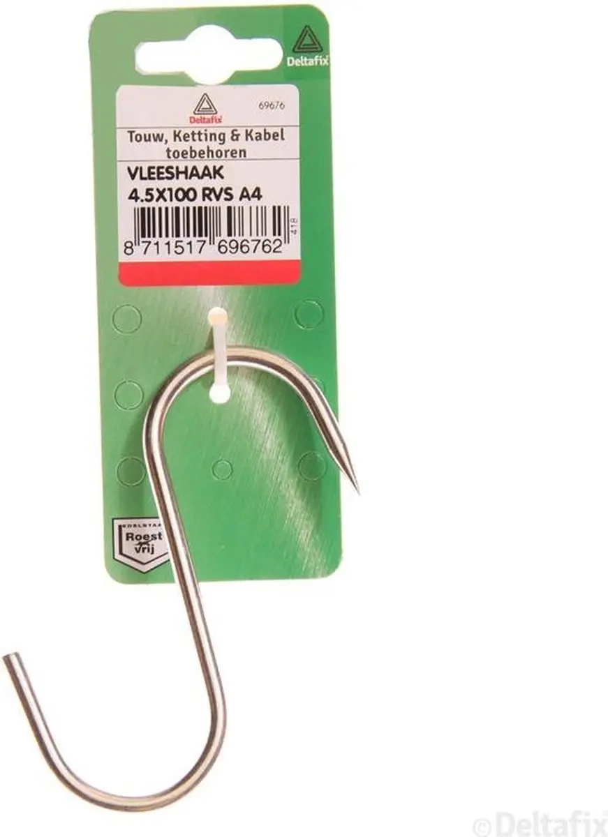 Deltafix Vleeshaak RVS 100mm x 4,5mm
