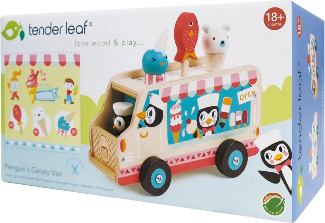 Tender Leaf Toys Houten Pinguïn IJskar - Multi