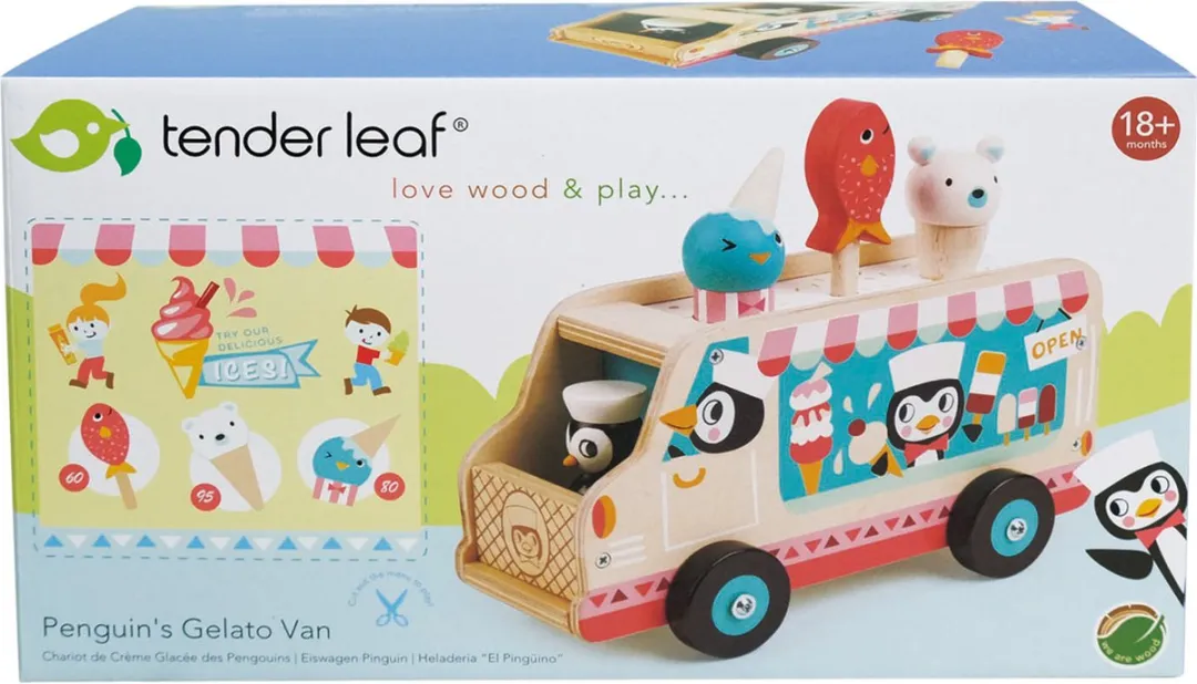 Tender Leaf Toys Houten Pinguïn IJskar - Multi