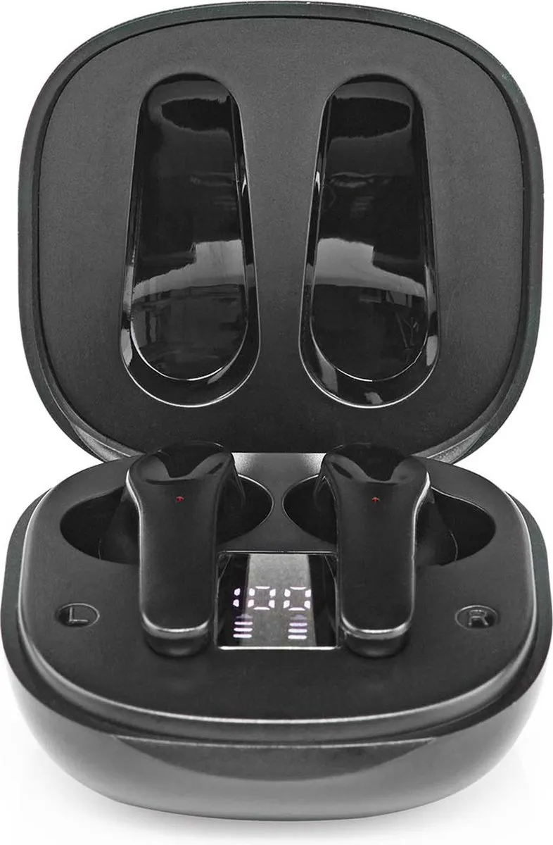 Nedis HPBT5060BK Volledig Draadloze Oordopjes - Zwart