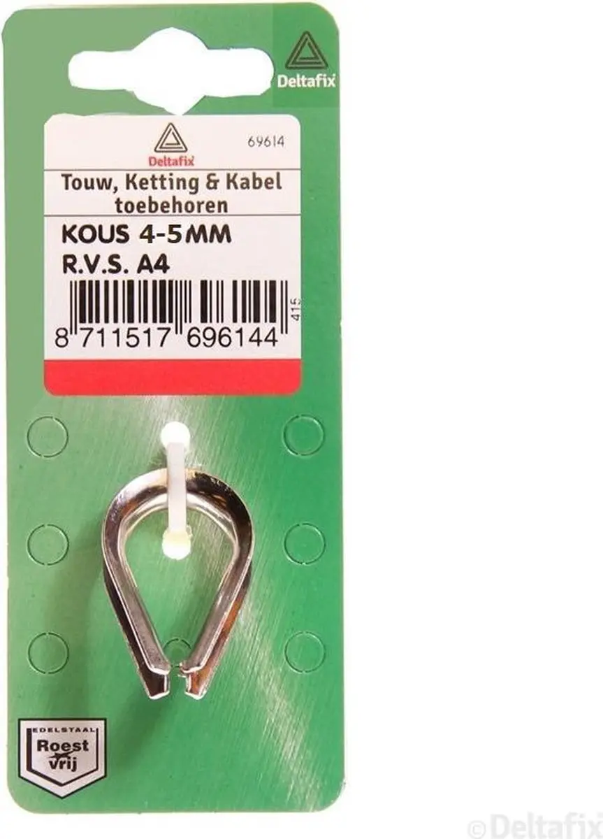 Kous 4-5mm RVS A4
