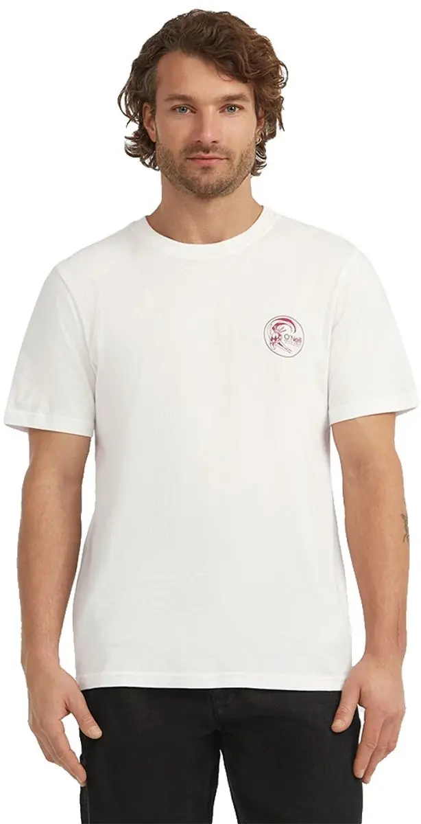 O´neill O´riginals Back Print T-shirt Met Korte Mouwen Wit S Man