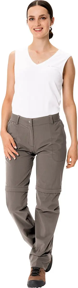 Vaude Farley Stretch Zip-Off II Dames Wandelbroek Coconut 44