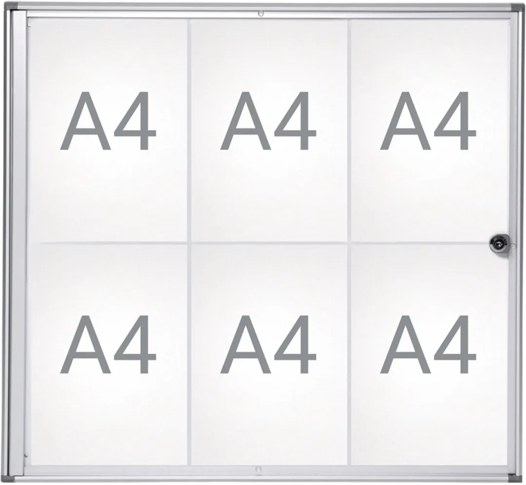 MAUL Extraslim Vitrine - 4xA4 - Zilver