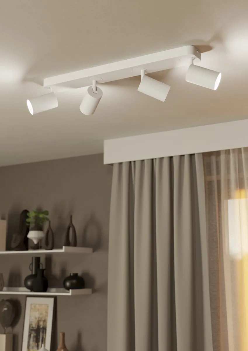 EGLO connect.z Telimbela-Z Smart Spot - GU10 - 58 cm - Wit - Instelbaar RGB & wit licht - Dimbaar - Zigbee