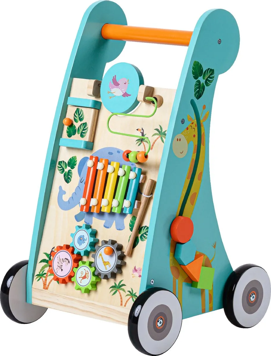 Teamson Kids Houten Loopstoeltje Safari Dieren