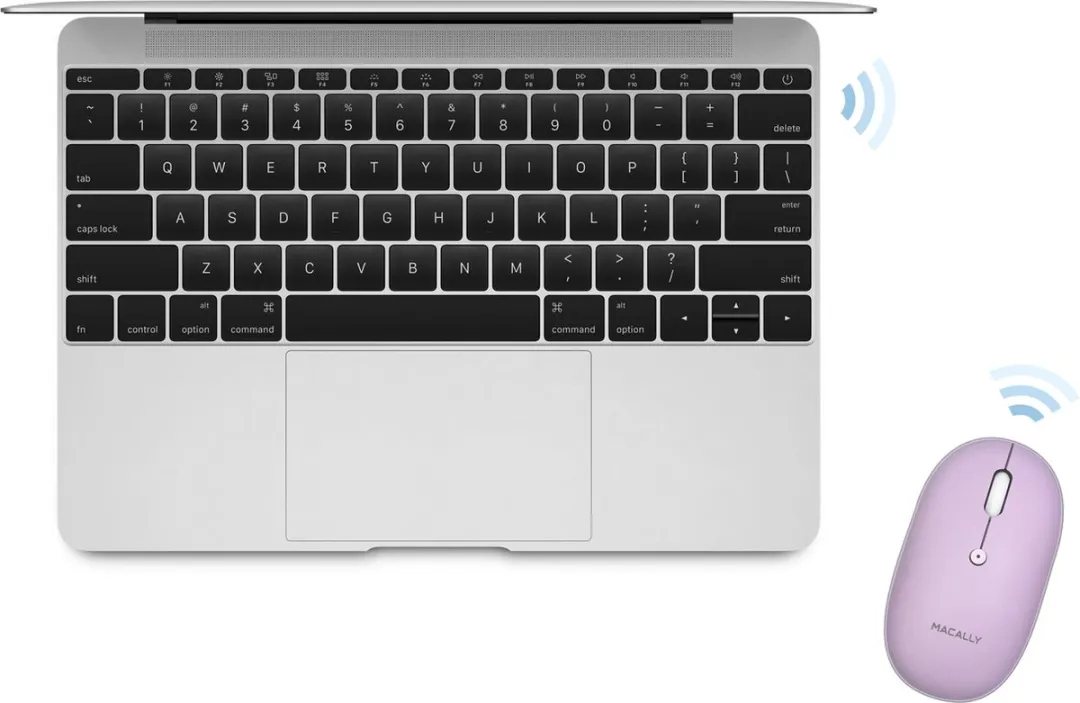 Macally BTTOPBAT-PU Bluetooth Muis - Paars