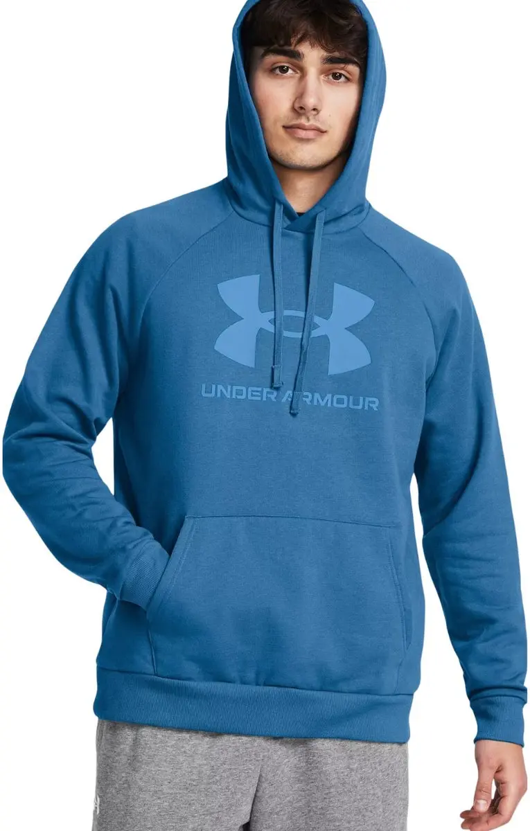 Under Armour Rival Fleece Logo Fleecetrui Heren Blauw