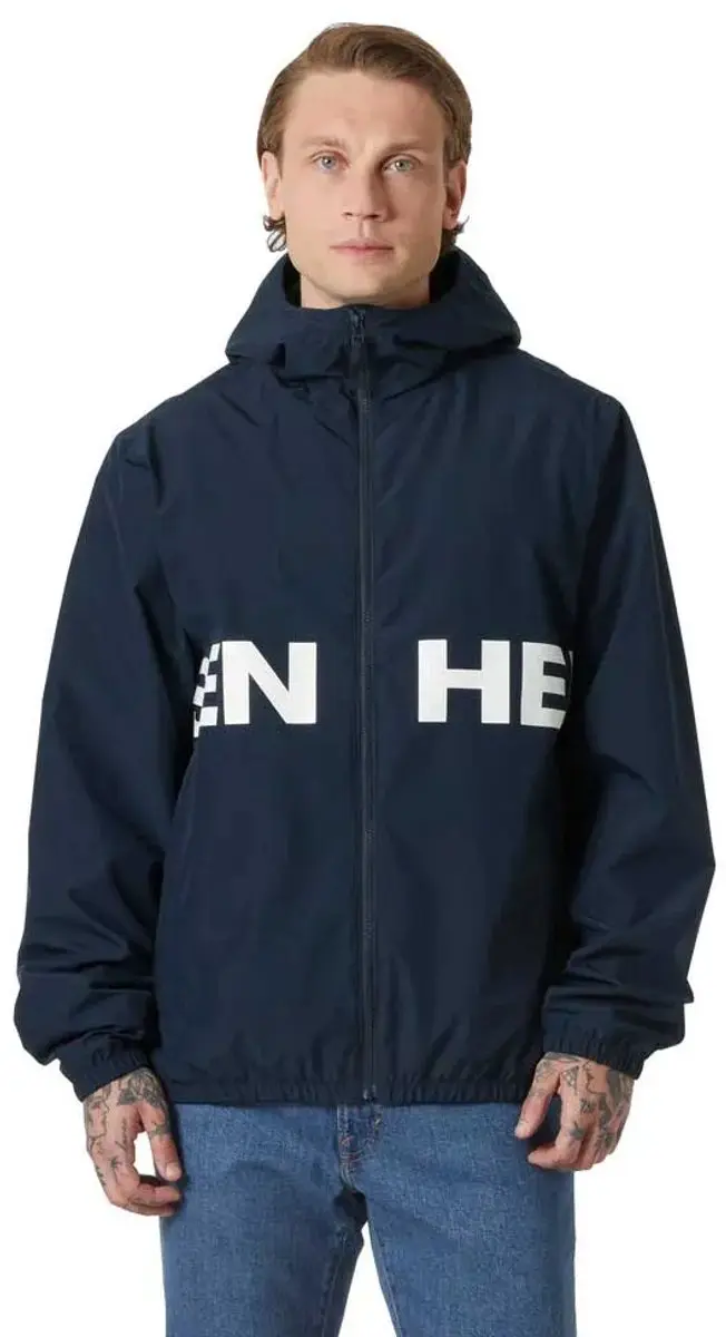 Helly Hansen Core Graphic Regenjas Blauw L Man