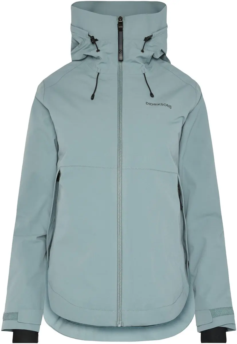 Didriksons Jennie 2 Damesjack met Capuchon - Turquoise - afbeelding 2 van 4