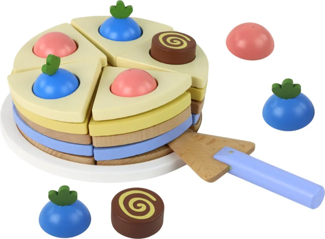 Lean Toys Houten Speeltaartset 8-delig