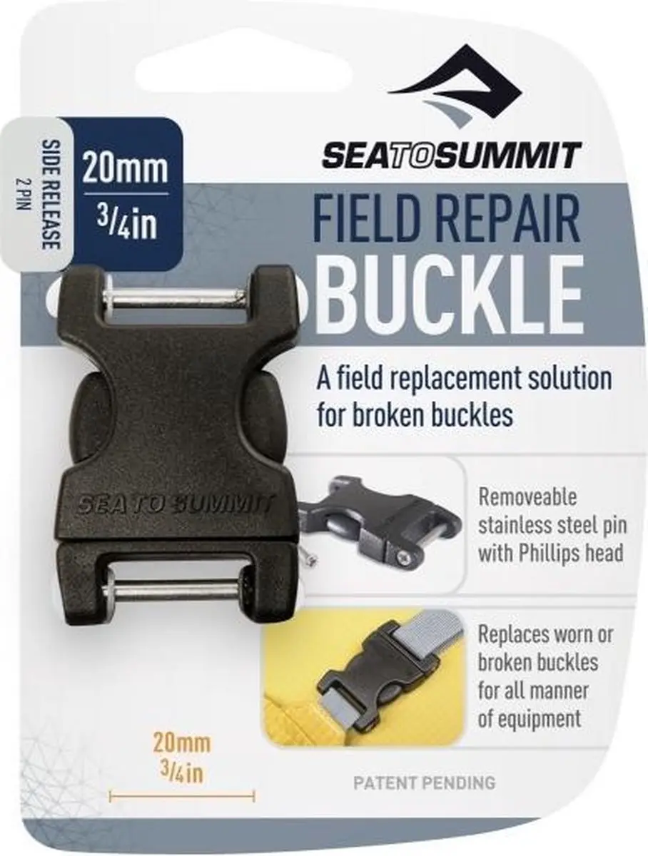 Sea to Summit Field Repair Buckle Steekgesp 20mm - Zwart - afbeelding 4 van 4