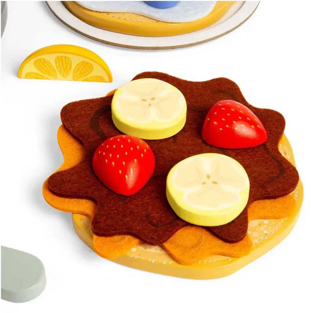 BIGJIGS Houten Pannenkoekenset Multicolor
