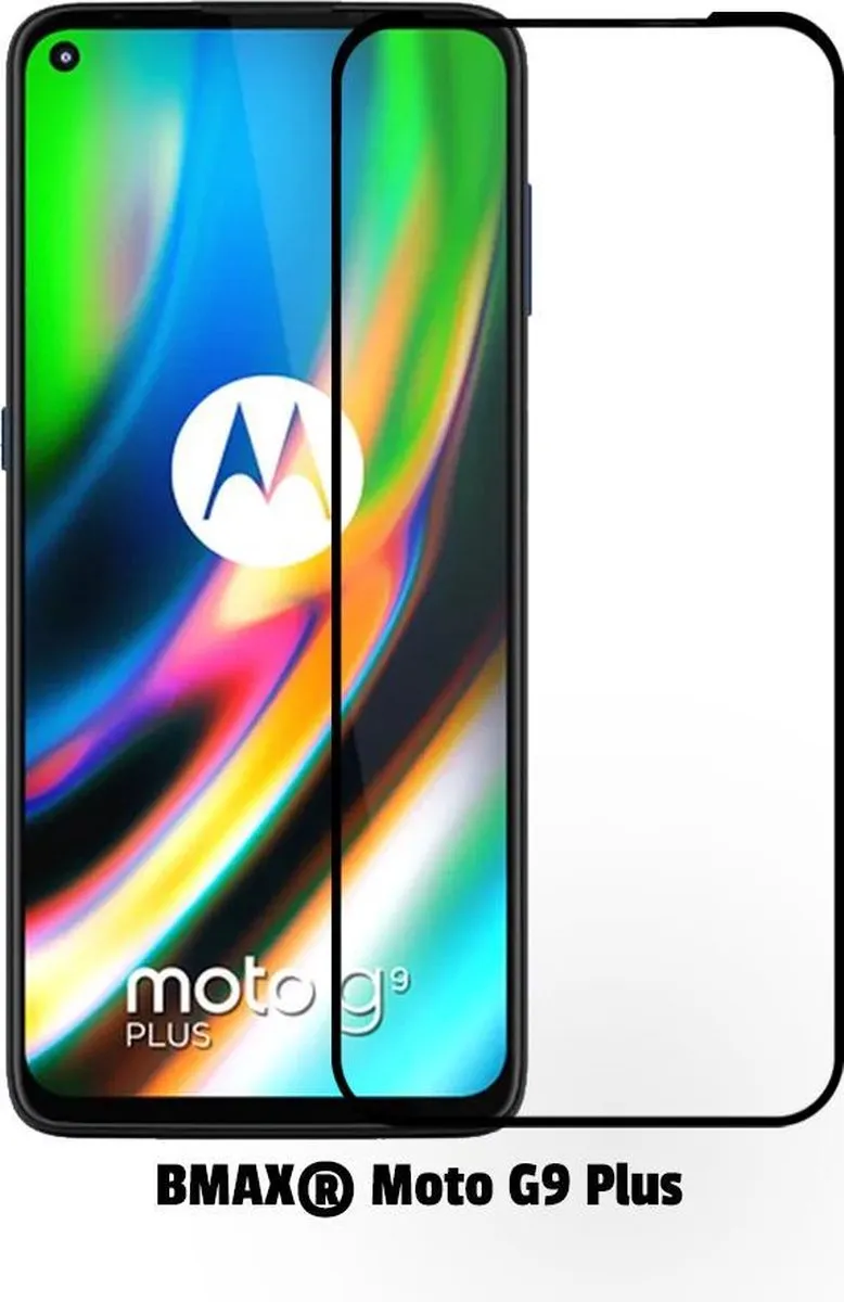 BMAX Moto G9 Plus Glazen Screenprotector 2-pack - Zwart