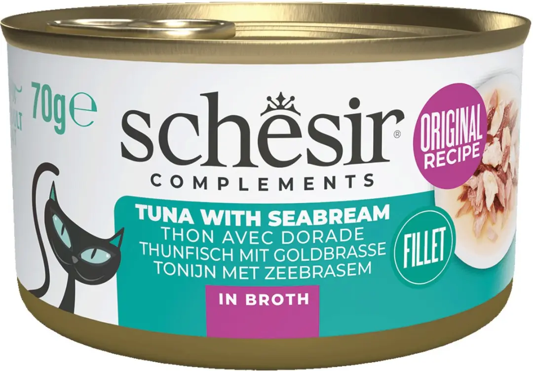 Schesir Kattenvoer Tonijn & Zeebrasem 70g