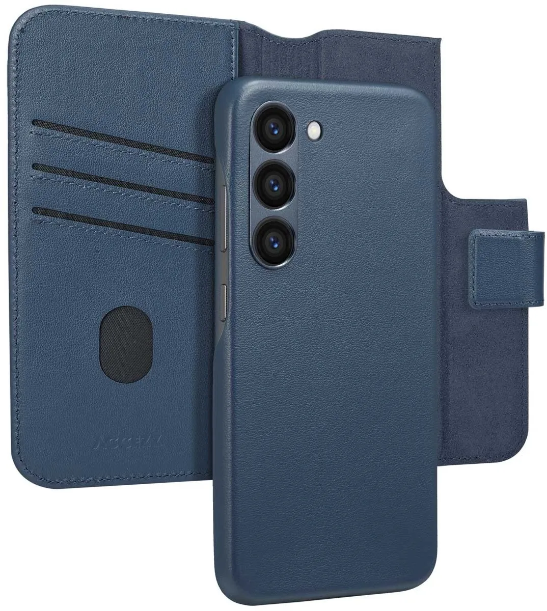 Accezz Hoesje Samsung Galaxy S23 Bookcase 2-in-1 Nightfall Blue - 3 Pasjes