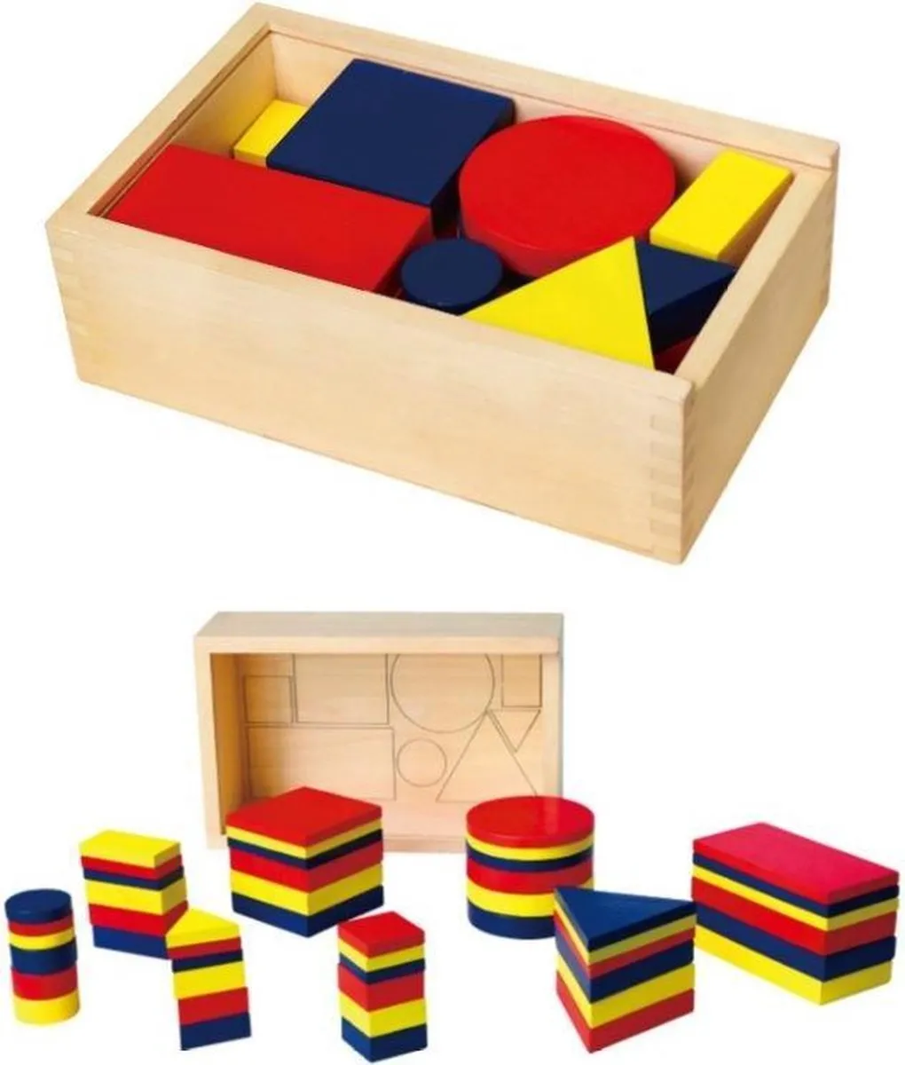 Viga Toys Vormenpuzzel 49-delig Multicolor