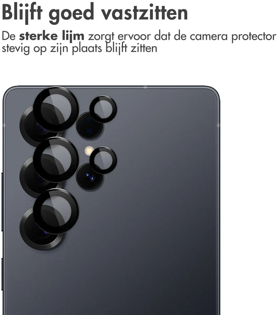 imoshiion Camera Lens Protector - Samsung Galaxy S25 Ultra - 2 Stuks - Black Titanium