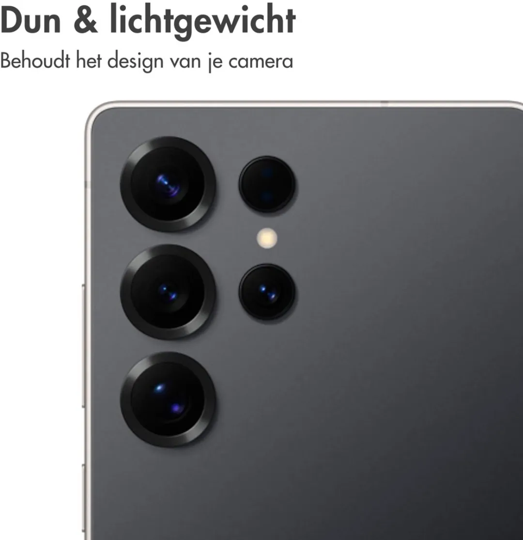 imoshiion Camera Lens Protector - Samsung Galaxy S25 Ultra - 2 Stuks - Black Titanium