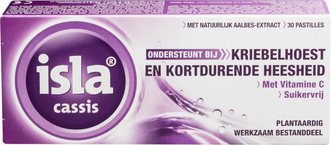 Isla Cassis Keelpastilles 30 stuks - afbeelding 6 van 6