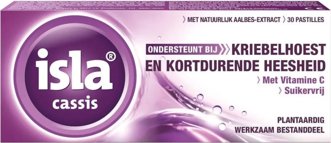 Isla Cassis Keelpastilles 30 stuks - afbeelding 5 van 6