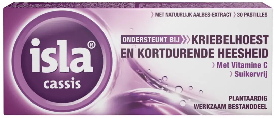 Isla Cassis Keelpastilles 30 stuks - afbeelding 3 van 6