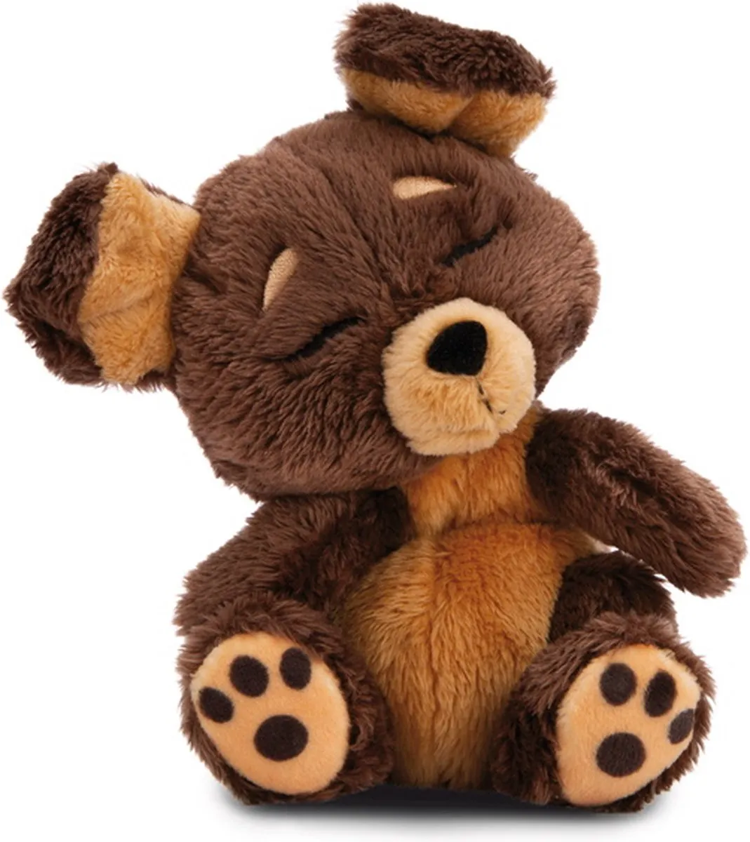 Nici Hond Slaapt In Mand Teddy 12cm - Bruin