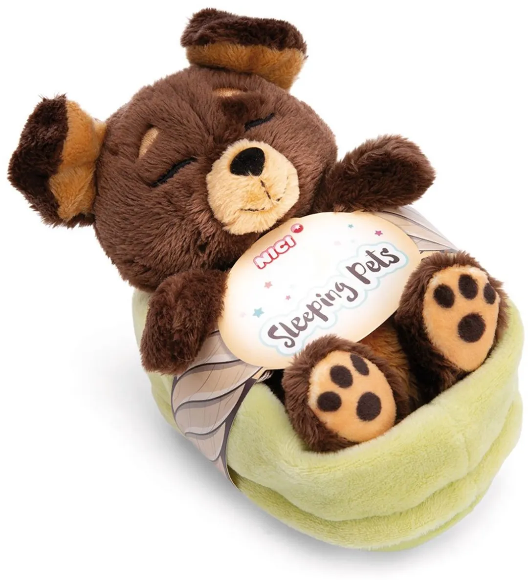 Nici Hond Slaapt In Mand Teddy 12cm