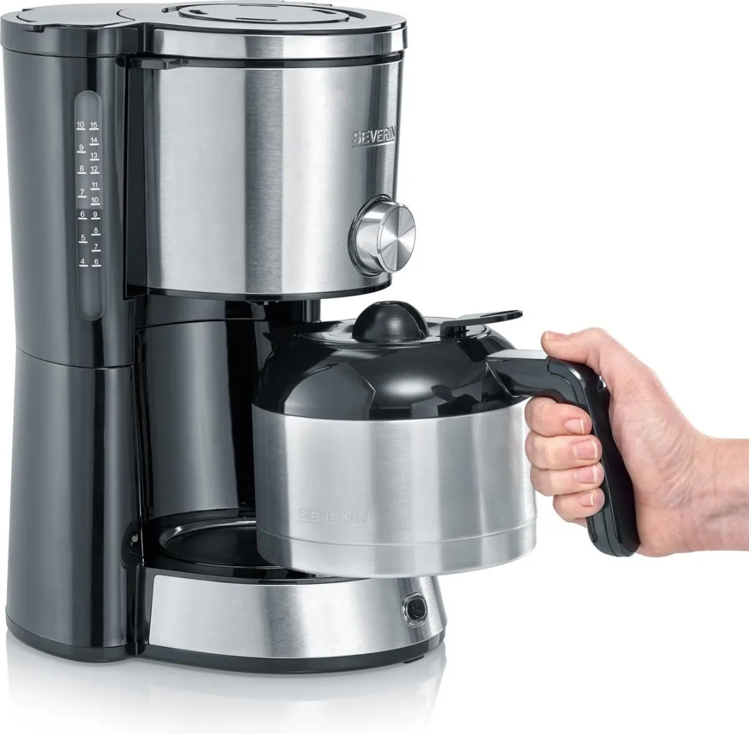 Severin KA 4845 Koffiezetapparaat - 8 Kopjes 1,25L - Thermoskan - Roestvrijstaal