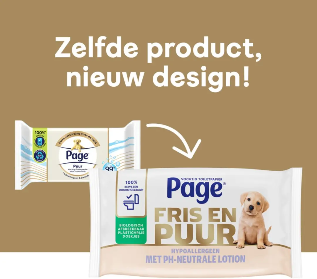 Page Vochtig Toiletpapier Puur - 38 stuks - afbeelding 5 van 6